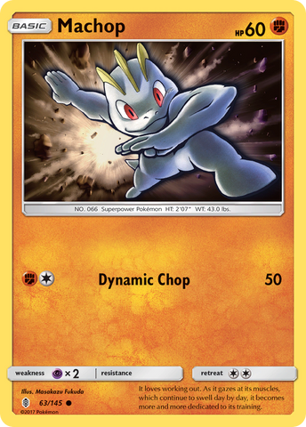 Machop (63/145) [Sun & Moon: Guardians Rising] Reverse Holofoil