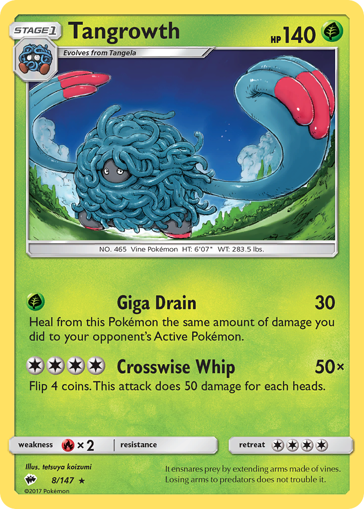 Tangrowth (8/147) [Sun & Moon: Burning Shadows] Reverse Holofoil
