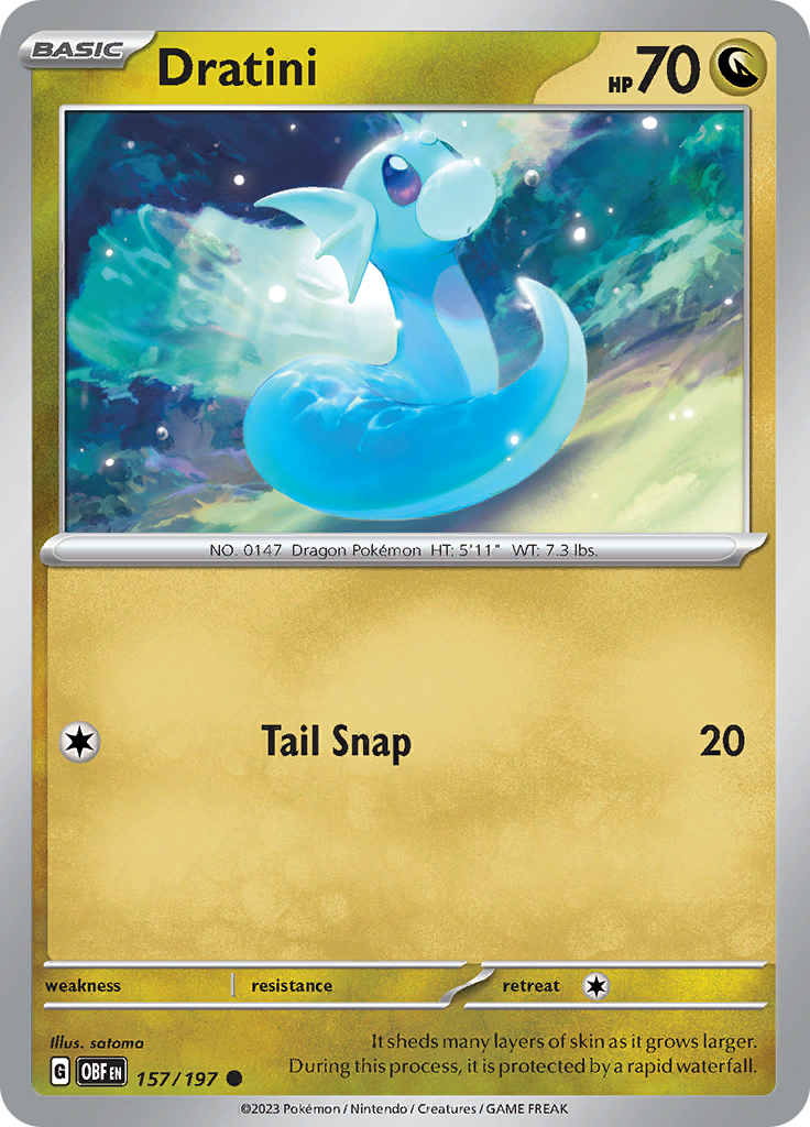 Dratini (157/197) [Scarlet & Violet: Obsidian Flames] Reverse Holofoil