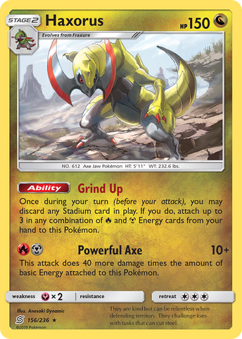 Haxorus (156/236) [Sun & Moon: Unified Minds] Reverse Holofoil