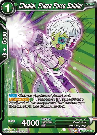 Cheelai, Frieza Force Soldier (Reprint) (SD8-05) [Battle Evolution Booster] Parallel Foil