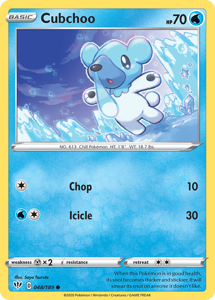 Cubchoo (048/189) [Sword & Shield: Darkness Ablaze] Reverse Holofoil