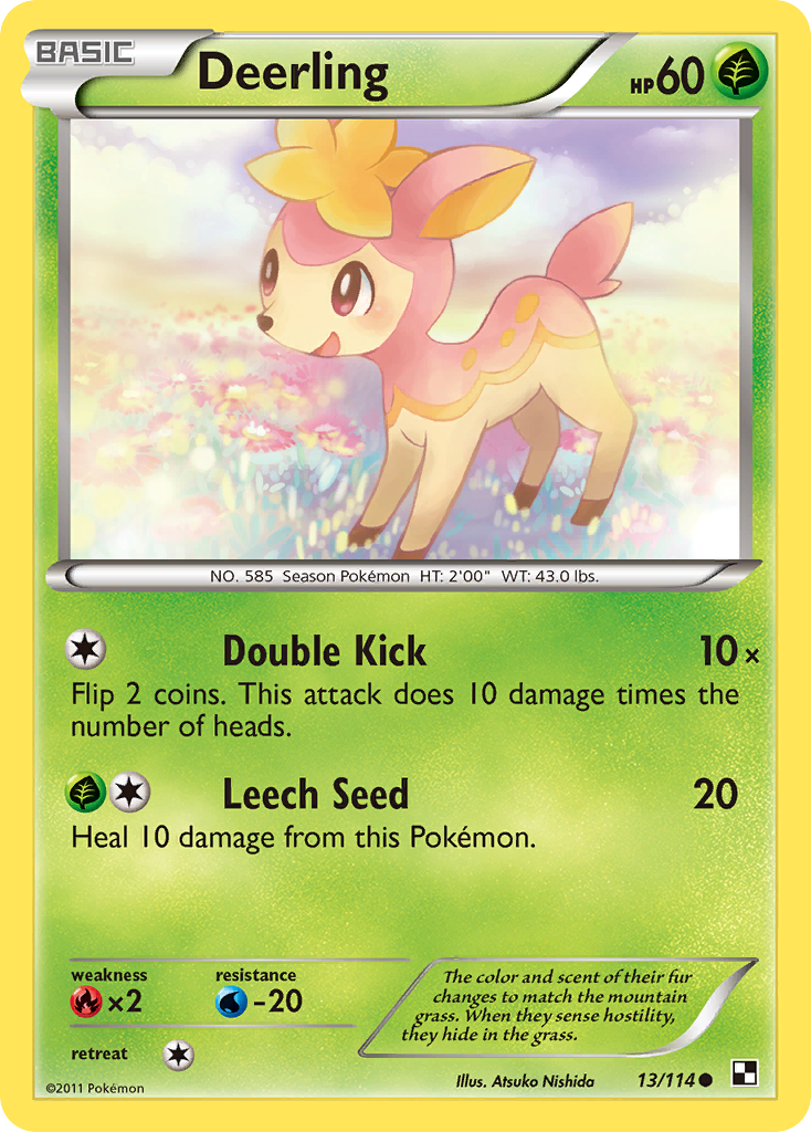 Deerling (13/114) [Black & White: Base Set] Reverse Holofoil