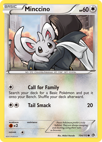 Minccino (104/113) [Black & White: Legendary Treasures] Reverse Holofoil