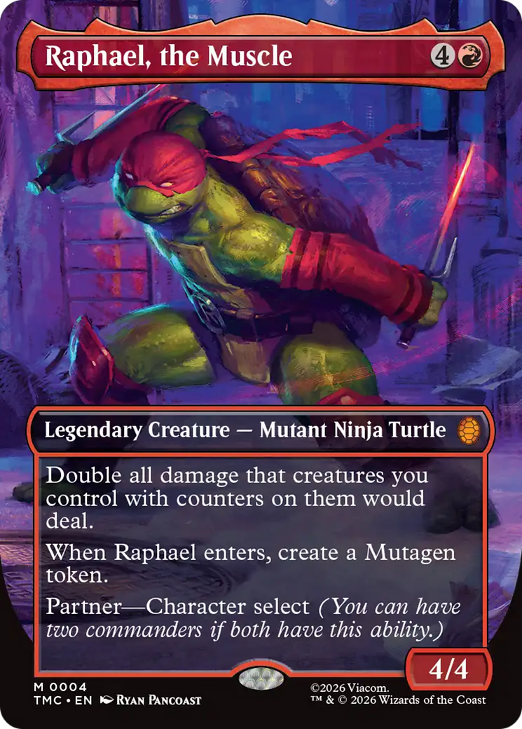 Raphael, the Muscle (Borderless) [Teenage Mutant Ninja Turtles Commander] Foil