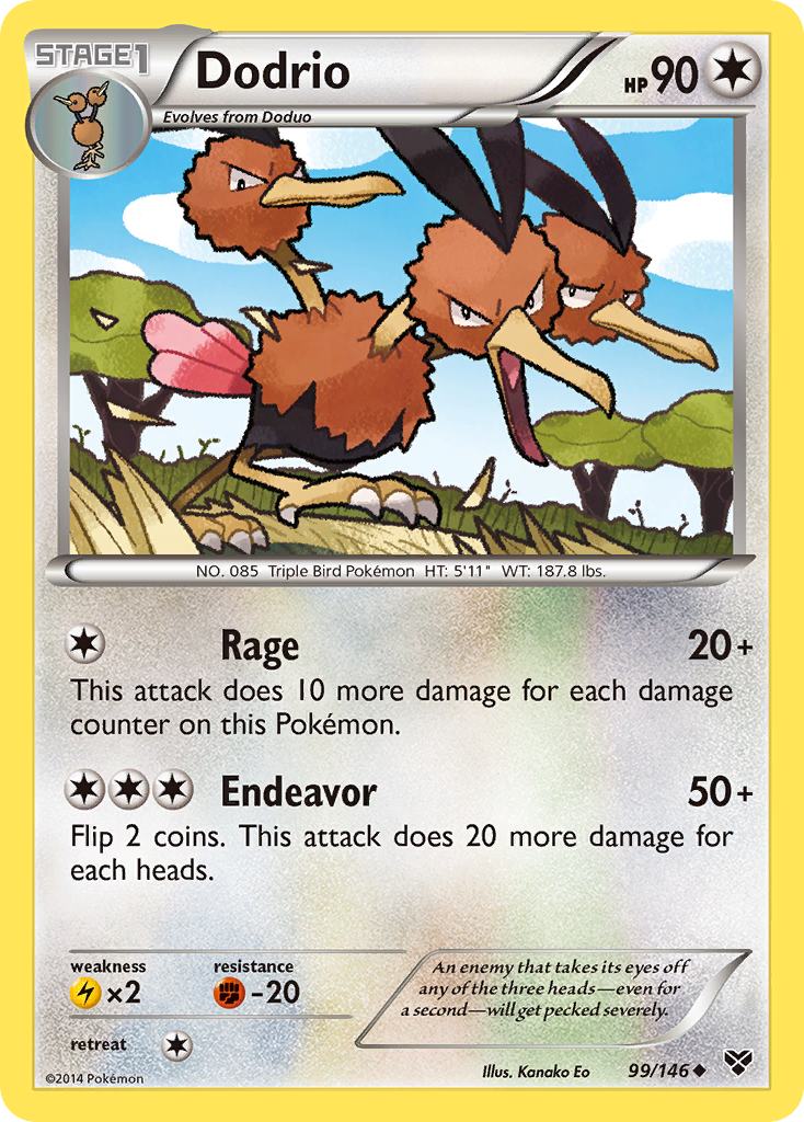 Dodrio (99/146) [XY: Base Set] Reverse Holofoil
