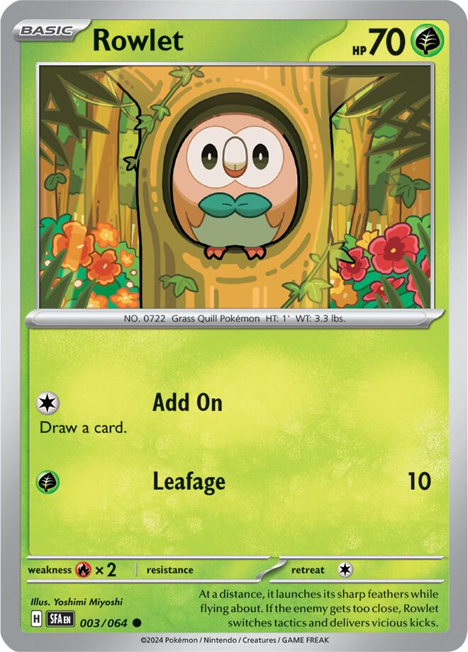 Rowlet (003/064) [Scarlet & Violet: Shrouded Fable] Reverse Holofoil