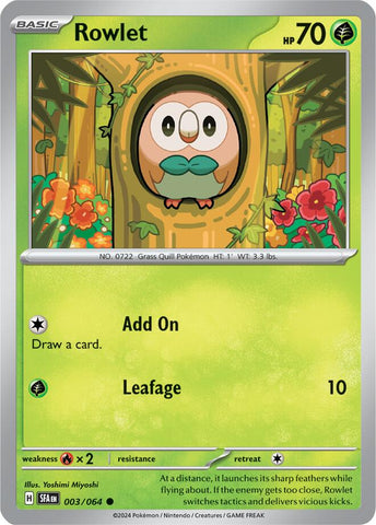 Rowlet (003/064) [Scarlet & Violet: Shrouded Fable] Reverse Holofoil