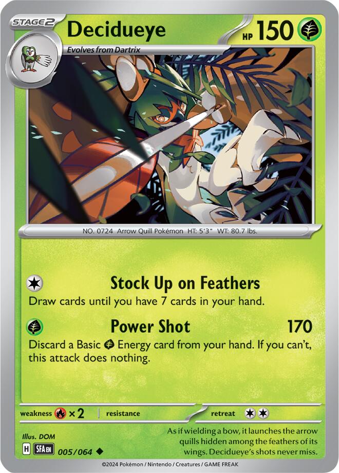 Decidueye (005/064) [Scarlet & Violet: Shrouded Fable] Reverse Holofoil