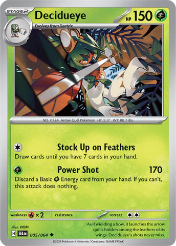 Decidueye (005/064) [Scarlet & Violet: Shrouded Fable] Reverse Holofoil