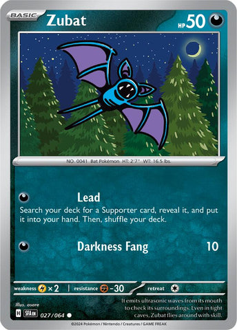 Zubat (027/064) [Scarlet & Violet: Shrouded Fable] Reverse Holofoil