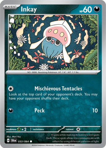Inkay (033/064) [Scarlet & Violet: Shrouded Fable] Reverse Holofoil