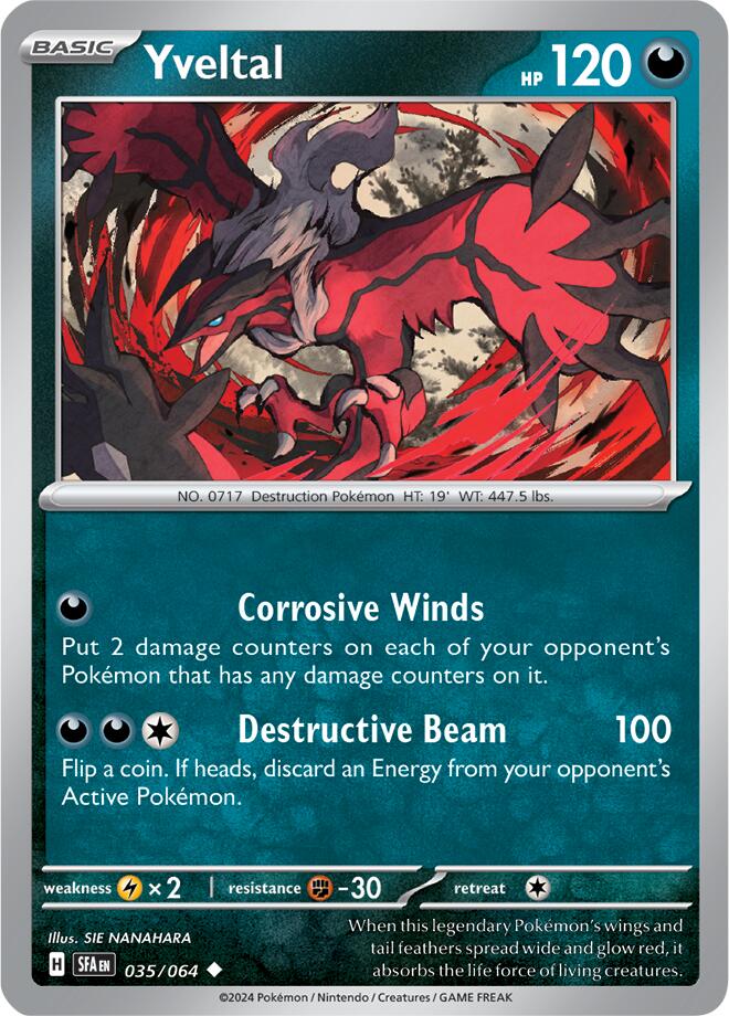 Yveltal (035/064) [Scarlet & Violet: Shrouded Fable] Reverse Holofoil