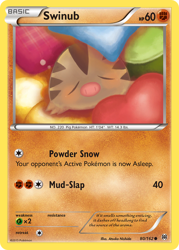 Swinub (80/162) [XY: BREAKthrough] Reverse Holofoil