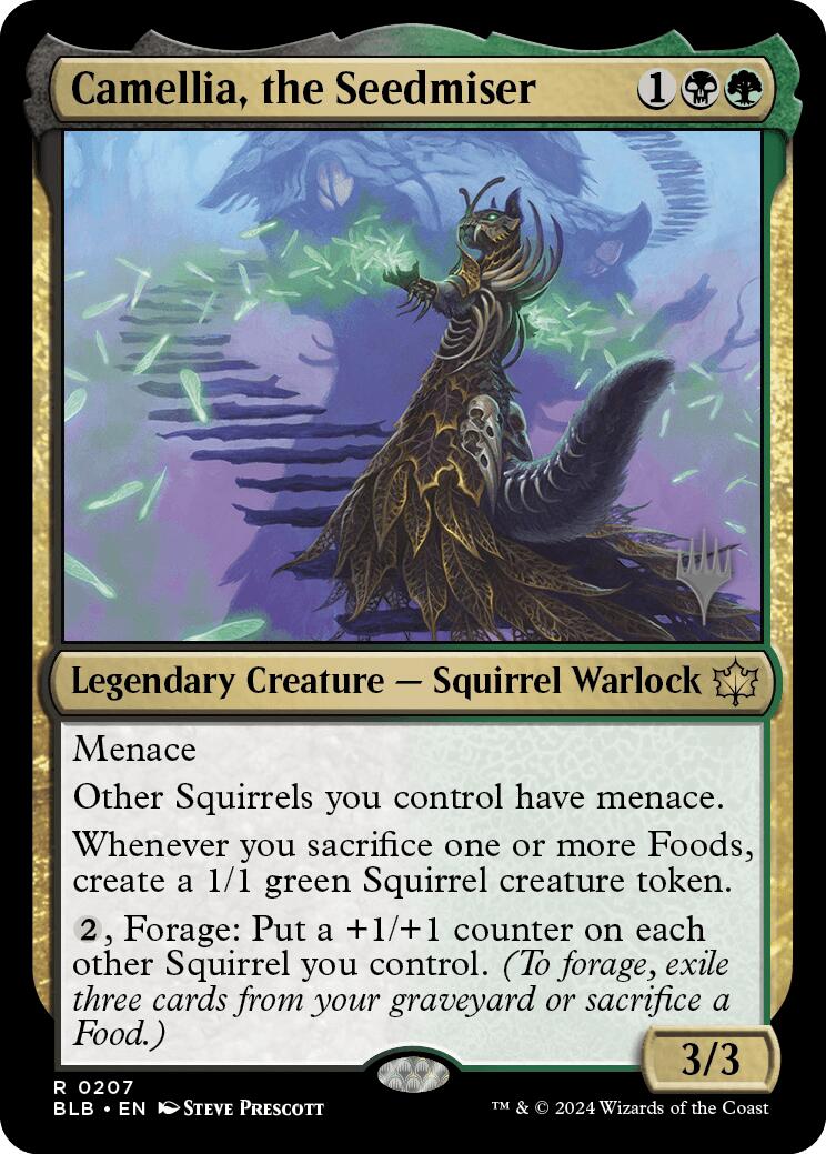 Camellia, the Seedmiser (Promo Pack) [Bloomburrow Promos] Foil
