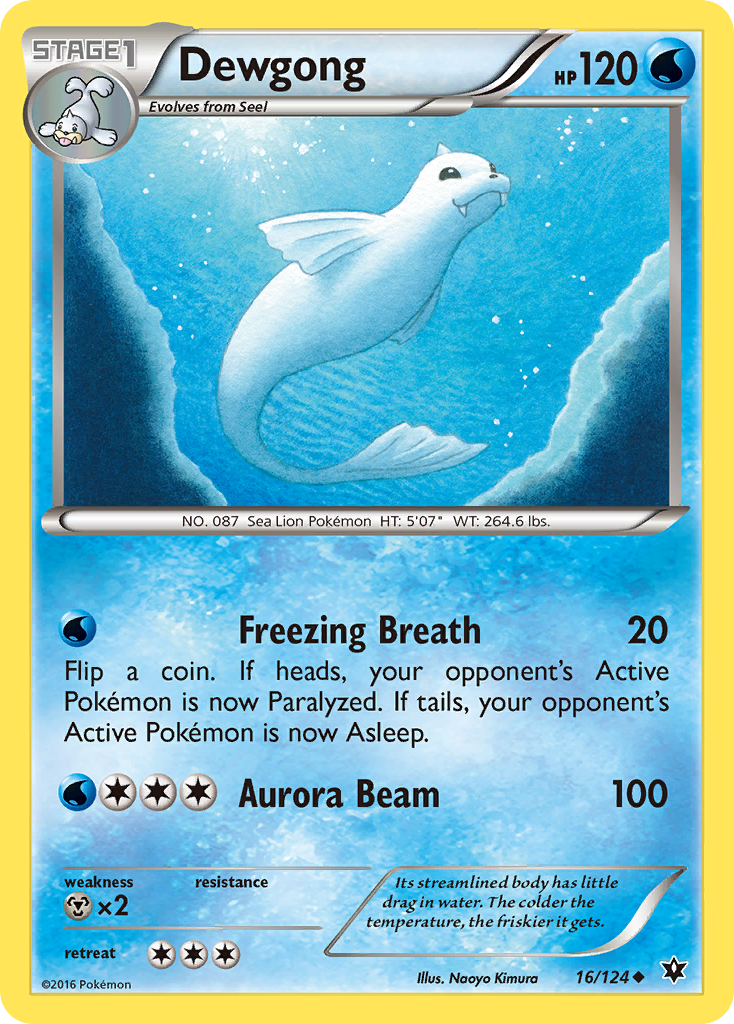 Dewgong (16/124) [XY: Fates Collide] Reverse Holofoil