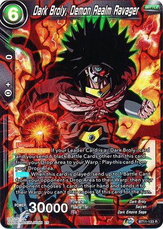 Dark Broly, Demon Realm Ravager (BT11-133) [Vermilion Bloodline] Parallel Foil