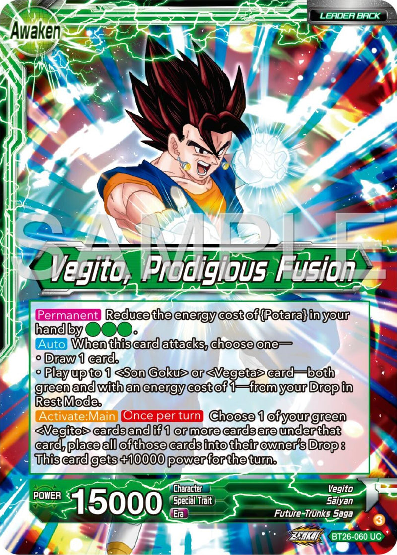 Son Goku & Vegeta // Vegito, Prodigious Fusion (BT26-060) [Ultimate Advent] Parallel Foil