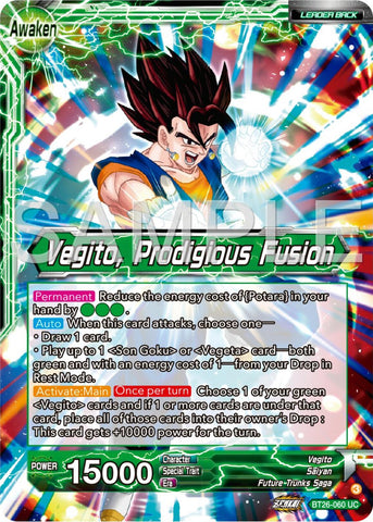 Son Goku & Vegeta // Vegito, Prodigious Fusion (BT26-060) [Ultimate Advent] Parallel Foil