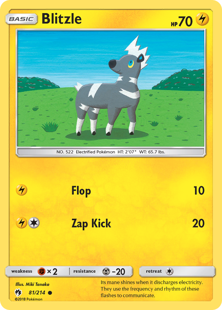 Blitzle (81/214) [Sun & Moon: Lost Thunder] Reverse Holofoil