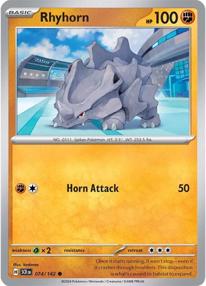 Rhyhorn (074/142) [Scarlet & Violet: Stellar Crown] Reverse Holofoil
