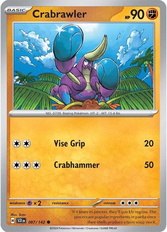 Crabrawler (087/142) [Scarlet & Violet: Stellar Crown] Reverse Holofoil