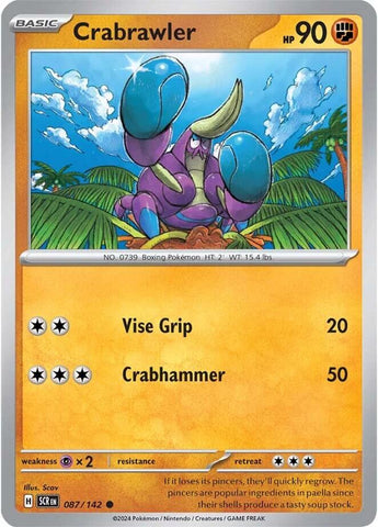 Crabrawler (087/142) [Scarlet & Violet: Stellar Crown] Reverse Holofoil