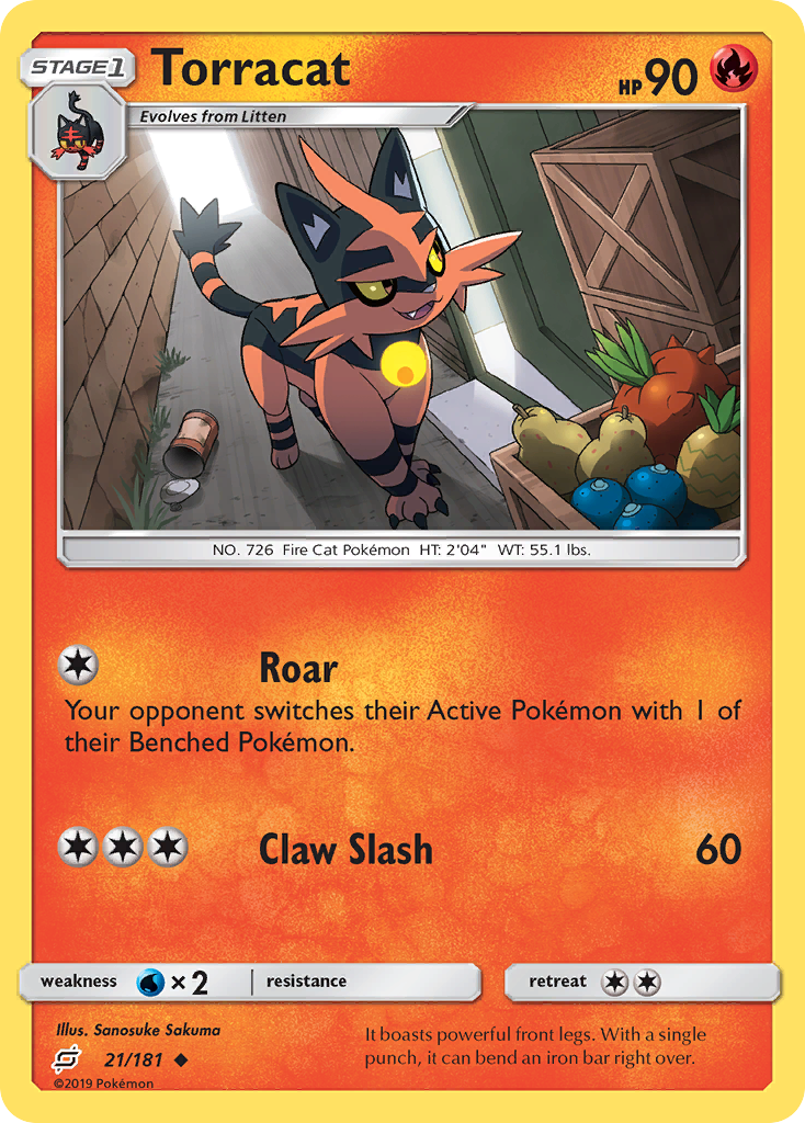 Torracat (21/181) [Sun & Moon: Team Up] Reverse Holofoil