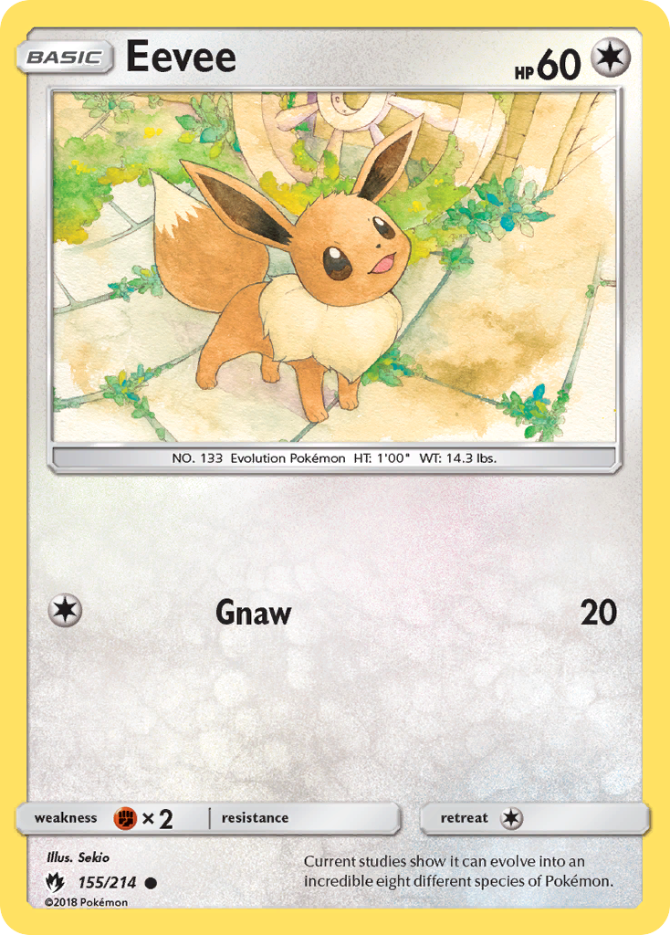 Eevee (155/214) [Sun & Moon: Lost Thunder] Reverse Holofoil