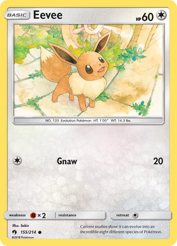 Eevee (155/214) [Sun & Moon: Lost Thunder] Reverse Holofoil