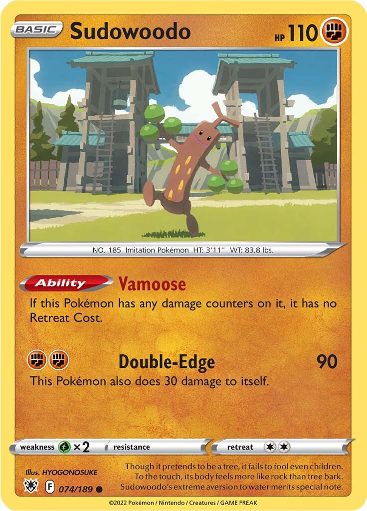 Sudowoodo (074/189) [Sword & Shield: Astral Radiance] Reverse Holofoil