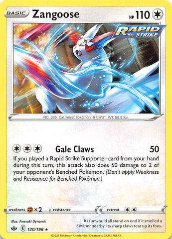 Zangoose (120/198) [Sword & Shield: Chilling Reign] Reverse Holofoil