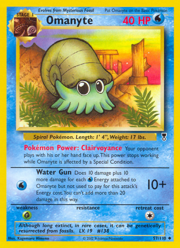 Omanyte (57/110) [Legendary Collection] Reverse Holofoil