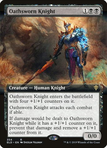 Oathsworn Knight (Extended Art) [Throne of Eldraine] Foil