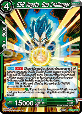 SSB Vegeta, God Challenger (BT26-072) [Ultimate Advent] Parallel Foil
