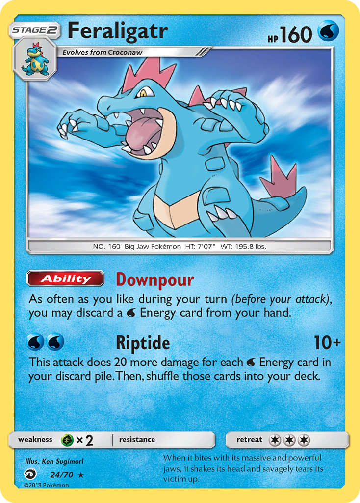 Feraligatr (24/70) [Sun & Moon: Dragon Majesty] Reverse Holofoil