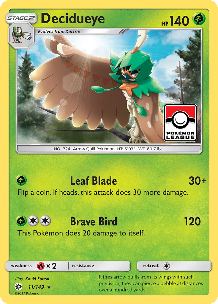 Decidueye (11/149) [Sun & Moon: Base Set] Reverse Holofoil