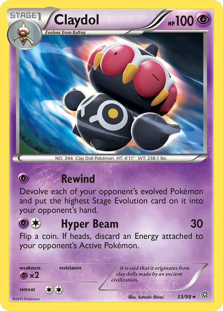 Claydol (33/98) [XY: Ancient Origins] Reverse Holofoil