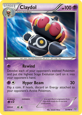 Claydol (33/98) [XY: Ancient Origins] Reverse Holofoil
