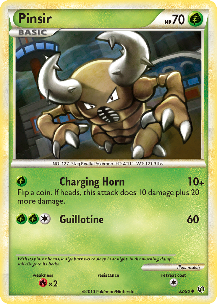 Pinsir (32/90) [HeartGold & SoulSilver: Undaunted] Reverse Holofoil