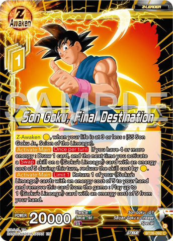 Son Goku, Final Destination (BT26-092) [Ultimate Advent] Parallel Foil