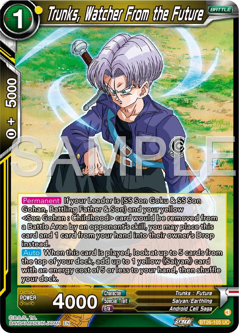 Trunks, Watcher From the Future (BT26-105) [Ultimate Advent] Parallel Foil
