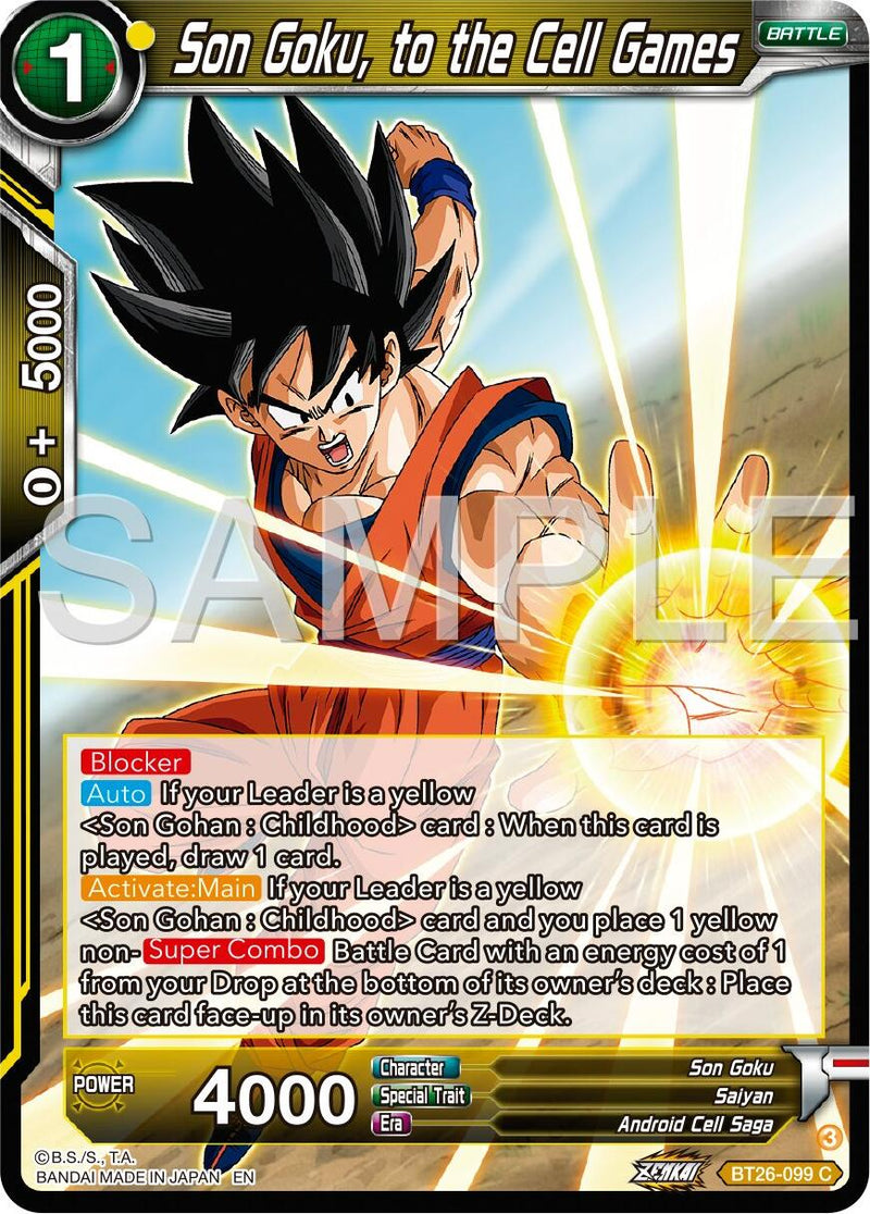 Son Goku, to the Cell Games (BT26-099) [Ultimate Advent] Parallel Foil