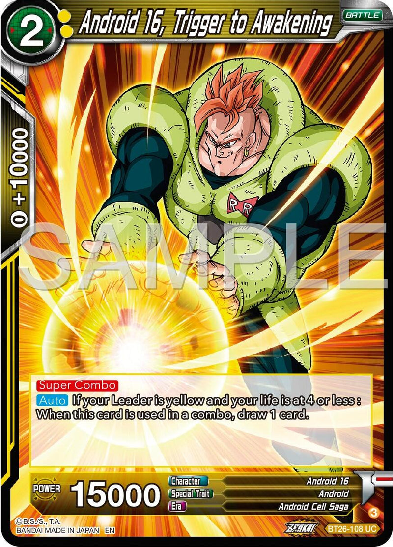 Android 16, Trigger to Awakening (BT26-108) [Ultimate Advent] Parallel Foil