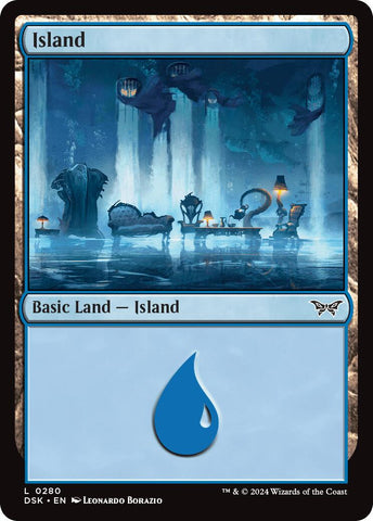 Island (0280) [Duskmourn: House of Horror] Foil
