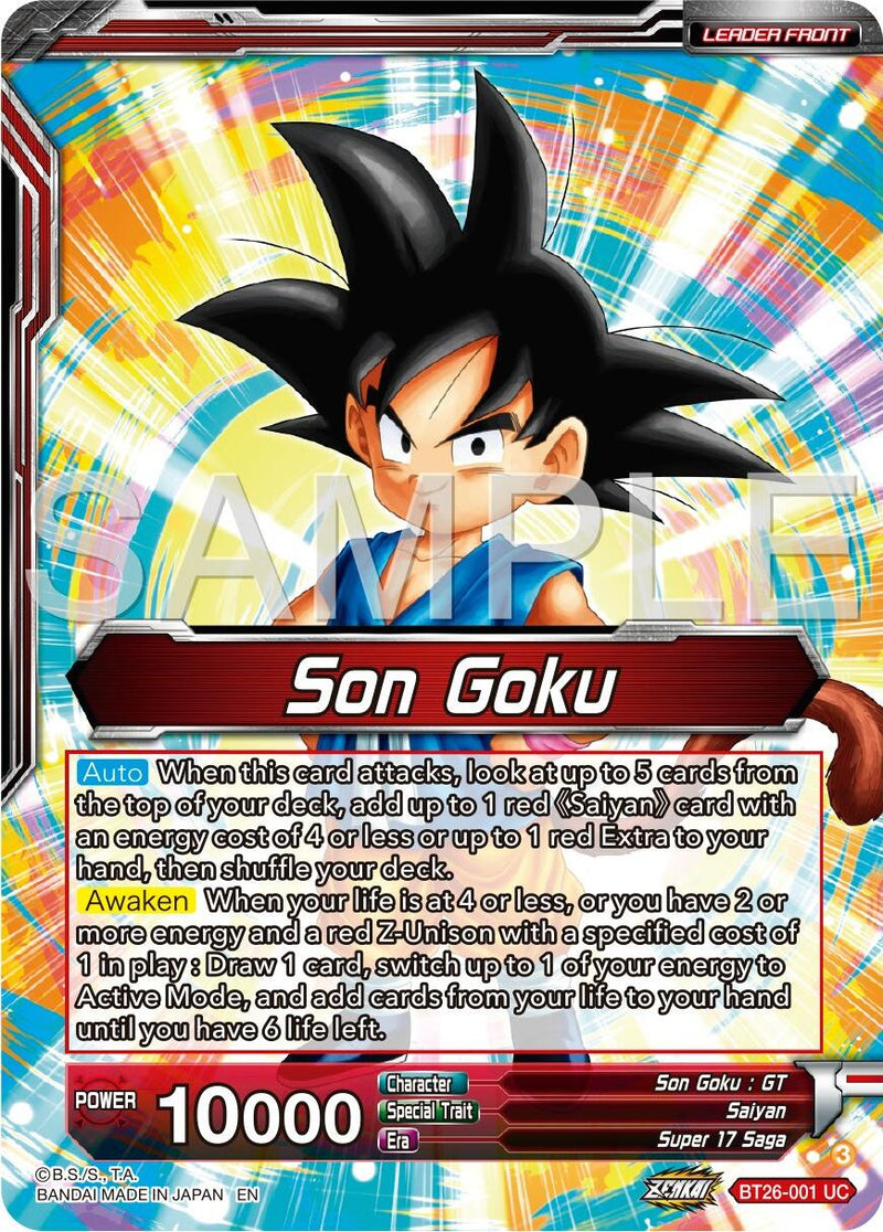 Son Goku // Son Goku & Android 18, Unexpected Tag Team (BT26-001) [Ultimate Advent] Parallel Foil