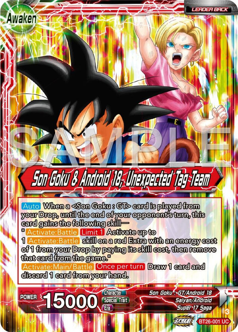 Son Goku // Son Goku & Android 18, Unexpected Tag Team (BT26-001) [Ultimate Advent] Parallel Foil