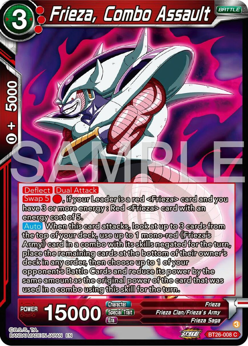 Frieza, Combo Assault (BT26-008) [Ultimate Advent] Parallel Foil