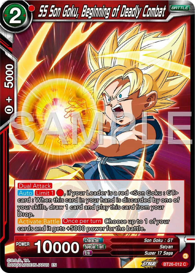 SS Son Goku, Begining of Deadly Combat (BT26-012) [Ultimate Advent] Parallel Foil