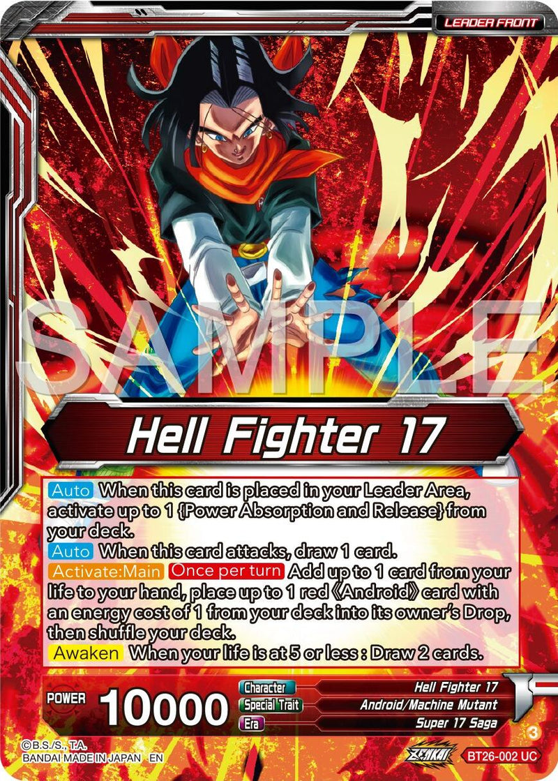 Hell Fighter 17 // Super 17, Anti-Saiyan Killing Machine (BT26-002) [Ultimate Advent] Parallel Foil